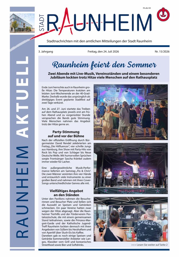Raunheim aktuell Titelblatt 15/2026