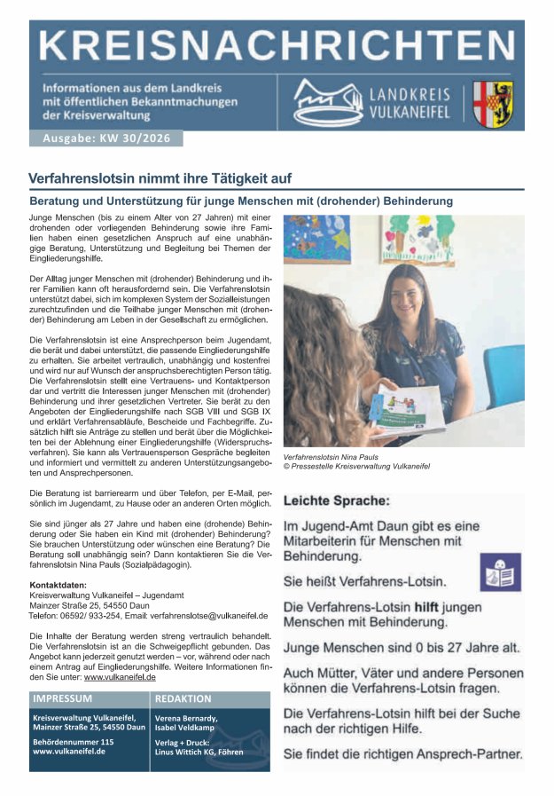 Kreisnachrichten Titelblatt 30/2026