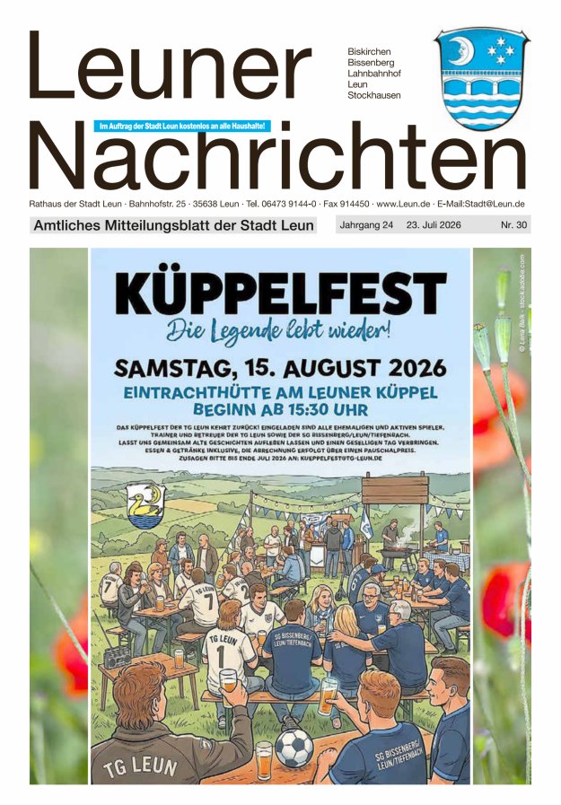 Leuner Nachrichten Titelblatt 30/2026