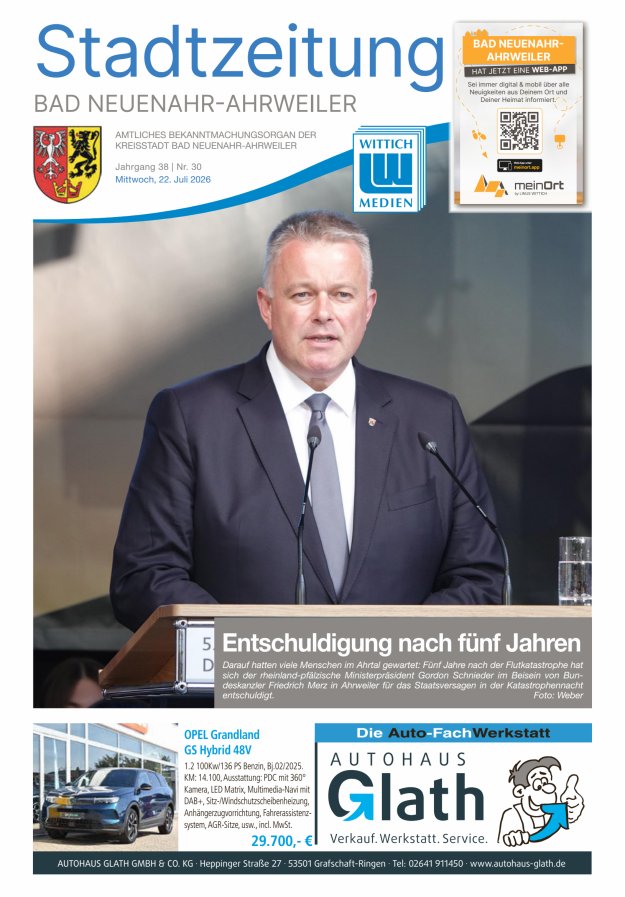 Stadtzeitung Bad Neuenahr-Ahrweiler Titelblatt 30/2026