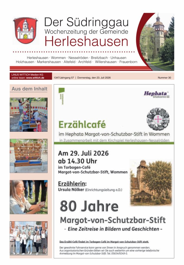 Der Südringgau Titelblatt 30/2026