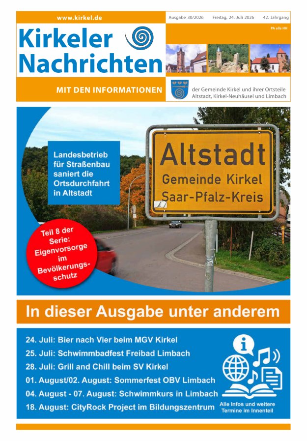Kirkeler Nachrichten Titelblatt 30/2026