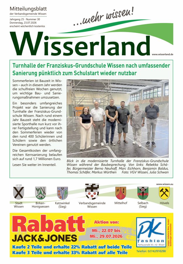 Mitteilungsblatt Wissen - Wisserland...mehr wissen! Titelblatt 30/2026