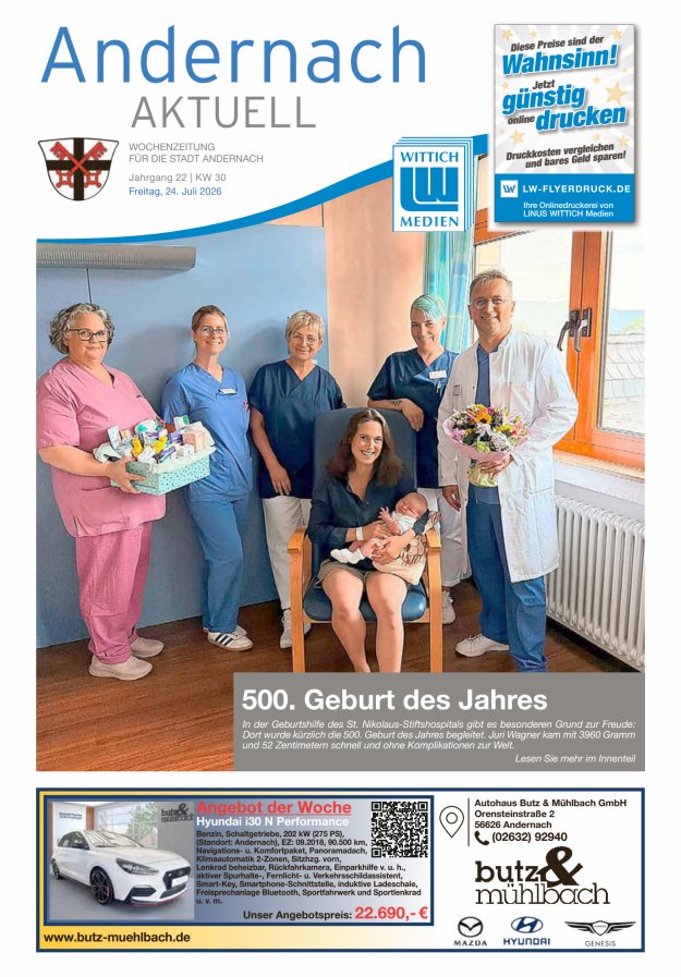 Andernach aktuell Titelblatt 30/2026