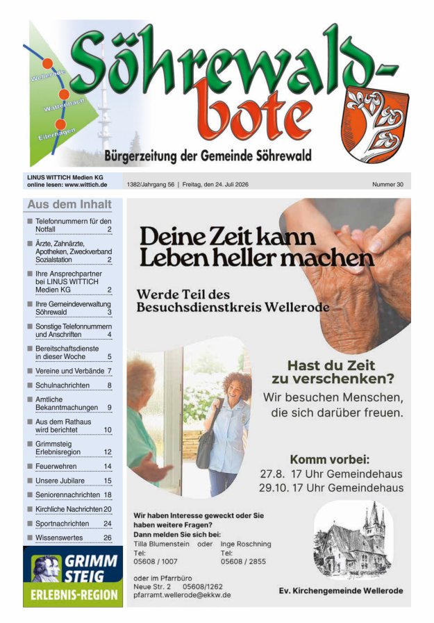 Söhrewaldbote Titelblatt 30/2026