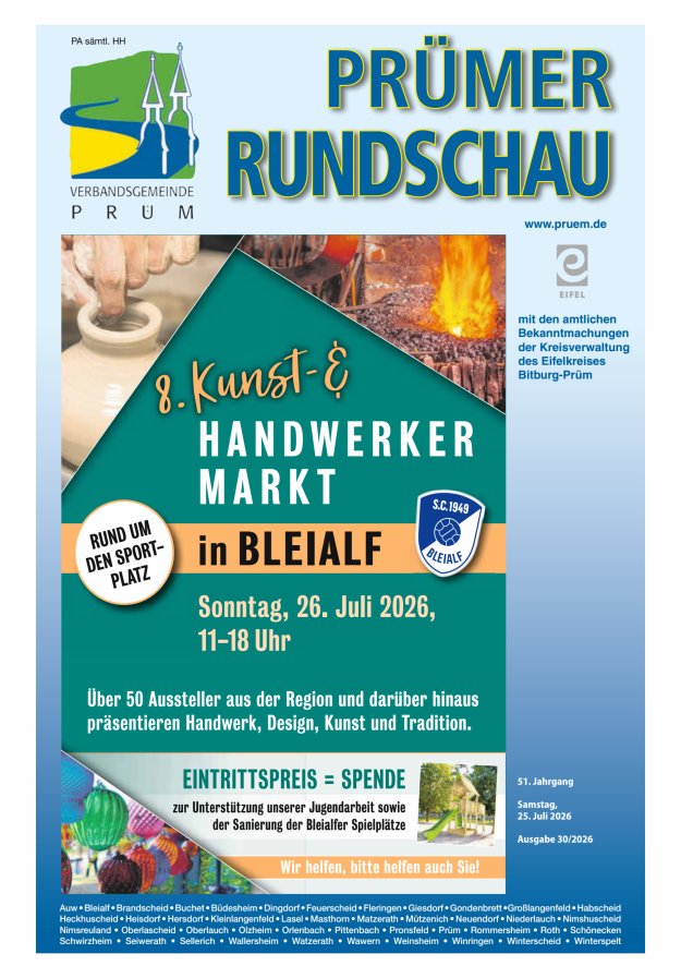 Prümer Rundschau Titelblatt 30/2026