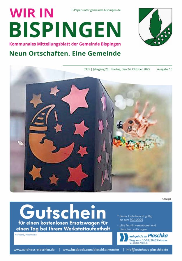 Wir in Bispingen Titelblatt 10/2025
