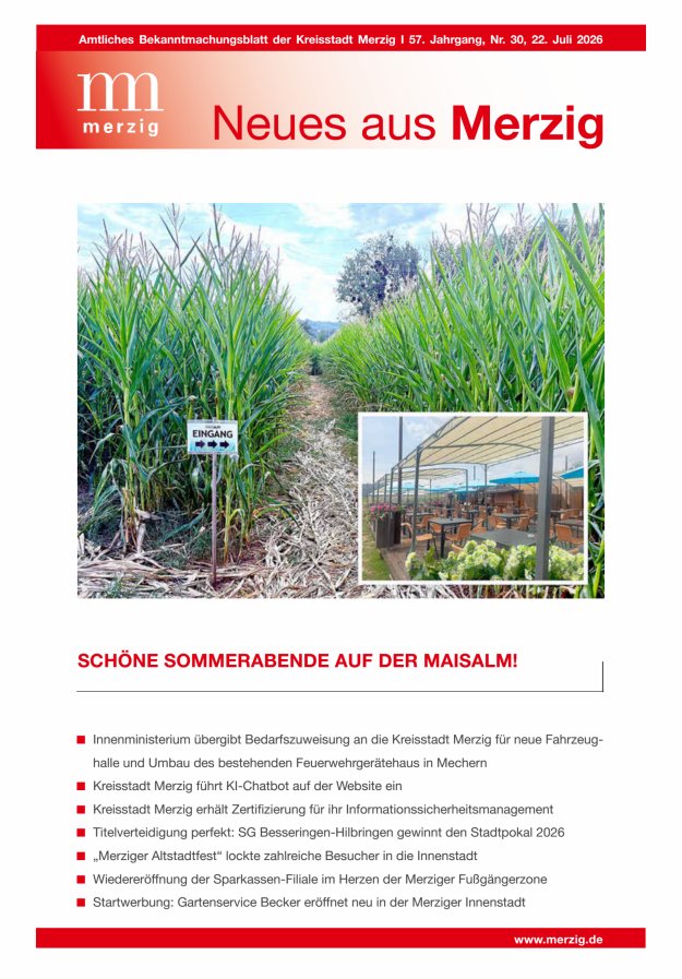 Neues aus Merzig Titelblatt 30/2026