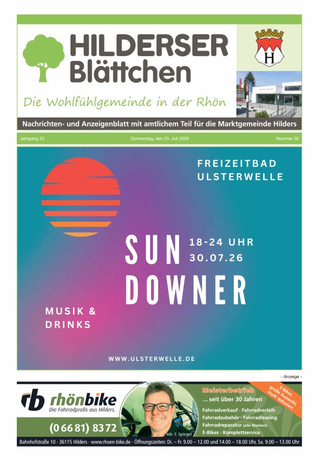 Hilderser Blättchen Titelblatt 30/2026