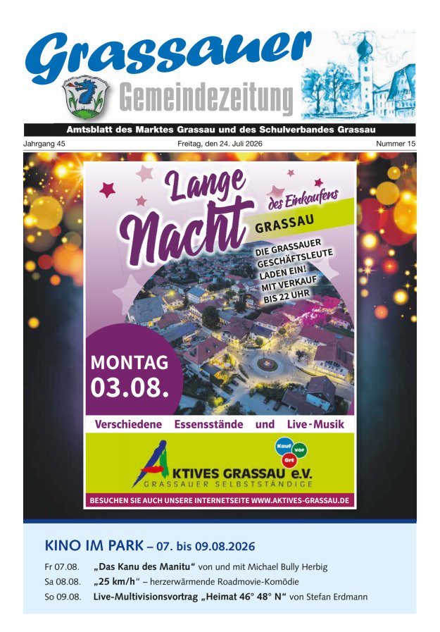 Grassauer Gemeindezeitung Titelblatt 15/2026