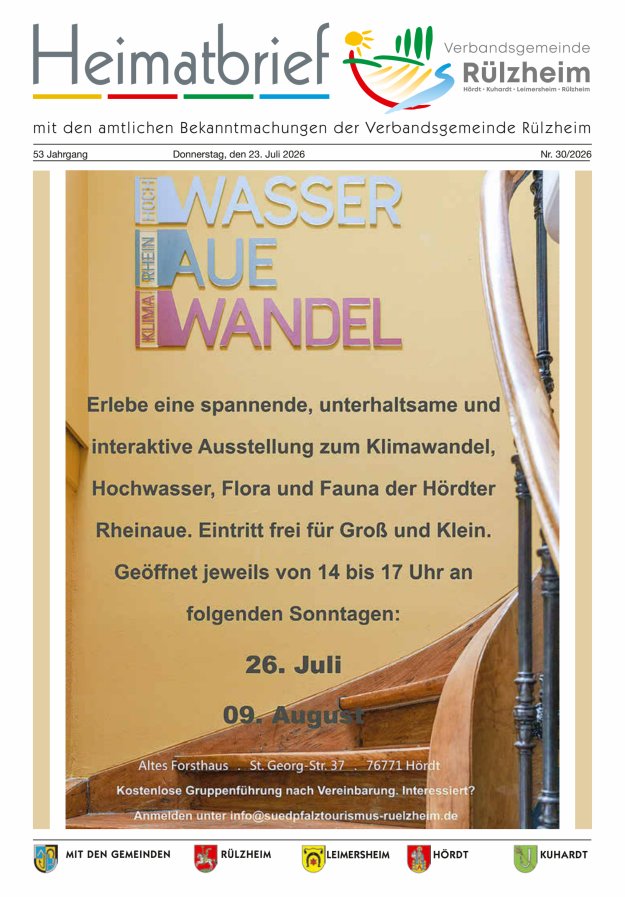 Heimatbrief VG Rülzheim Titelblatt 30/2026