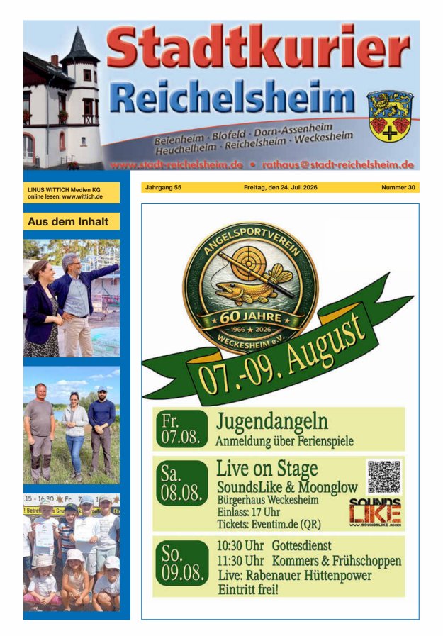 Stadtkurier Reichelsheim Titelblatt 30/2026
