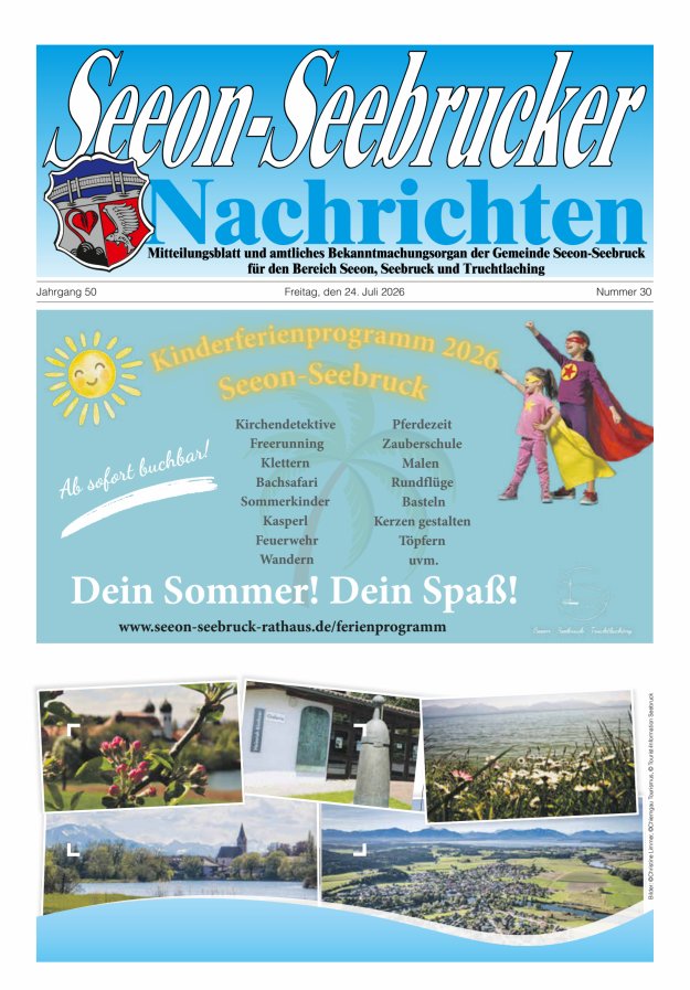 Seeon-Seebrucker Nachrichten Titelblatt 30/2026