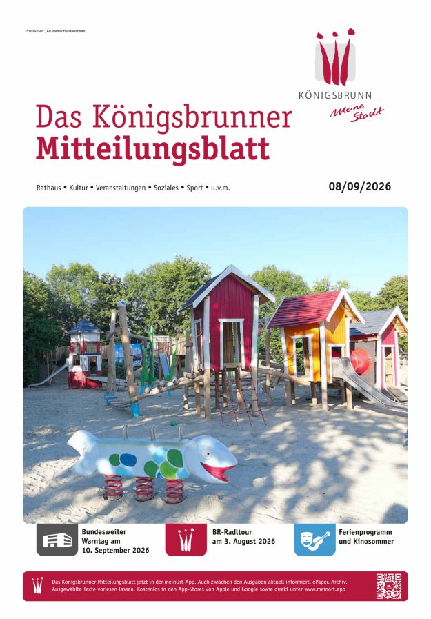 Königsbrunner Mitteilungsblatt Titelblatt 08/2026