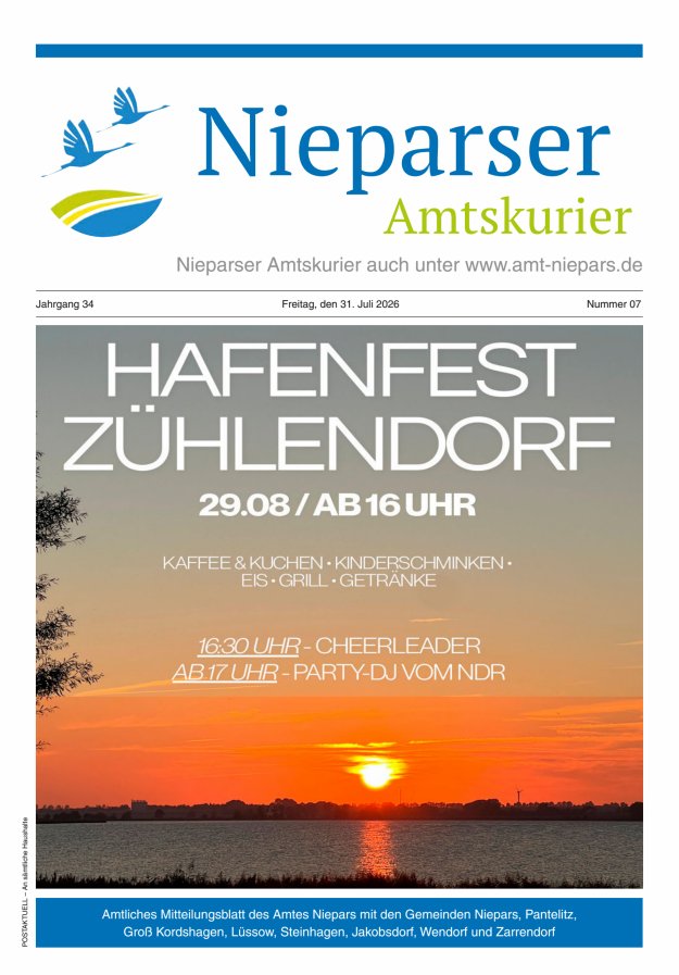 Nieparser Amtskurier Titelblatt 07/2026