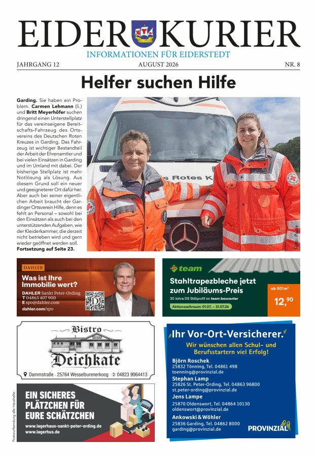 Eider-Kurier Titelblatt 08/2026