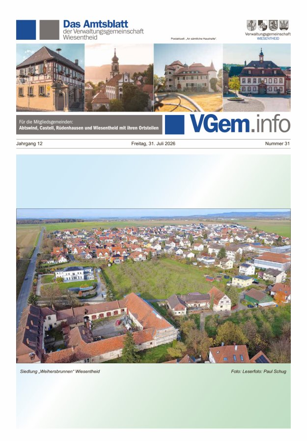 Wiesentheid Titelblatt 31/2026