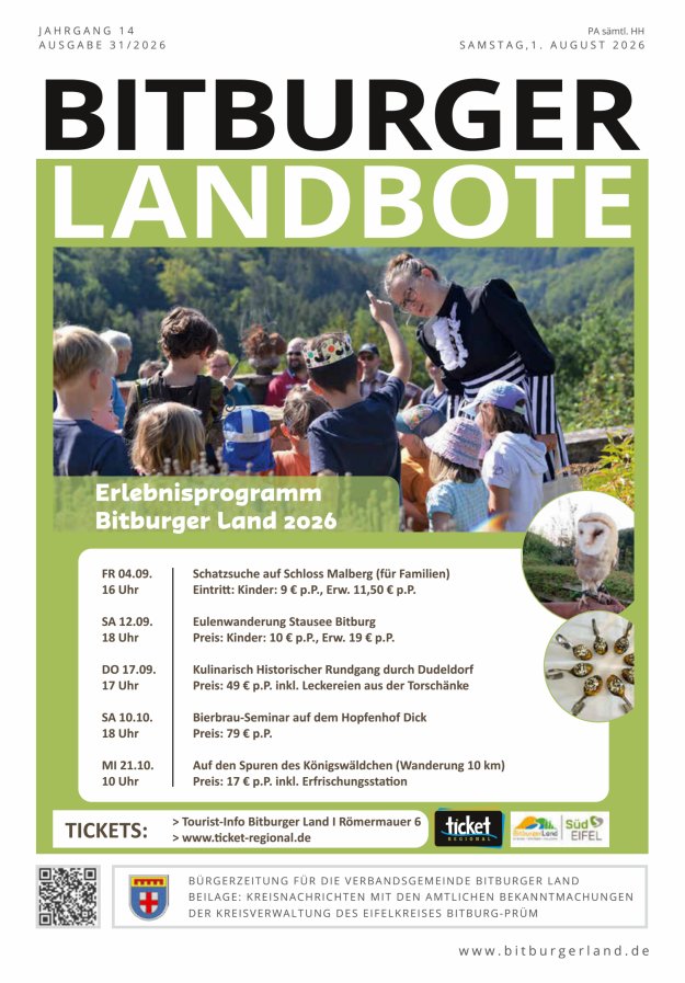 Bitburger Landbote Titelblatt 31/2026
