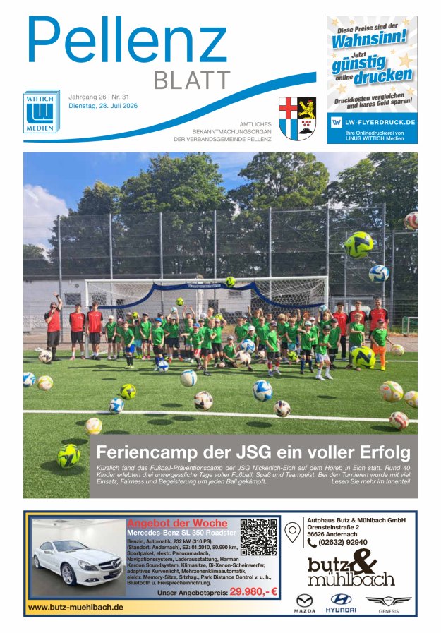 Pellenzblatt Titelblatt 31/2026