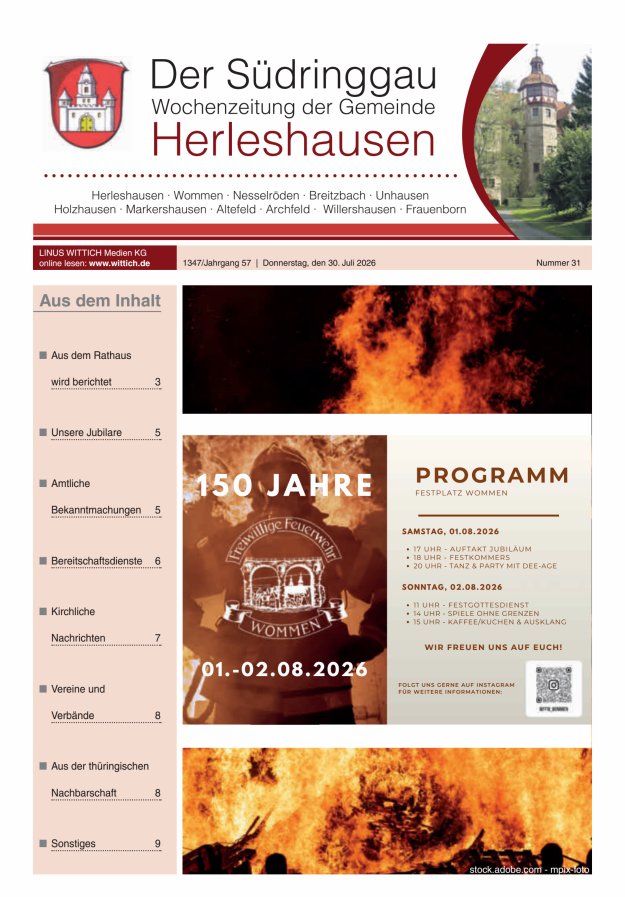 Der Südringgau Titelblatt 31/2026