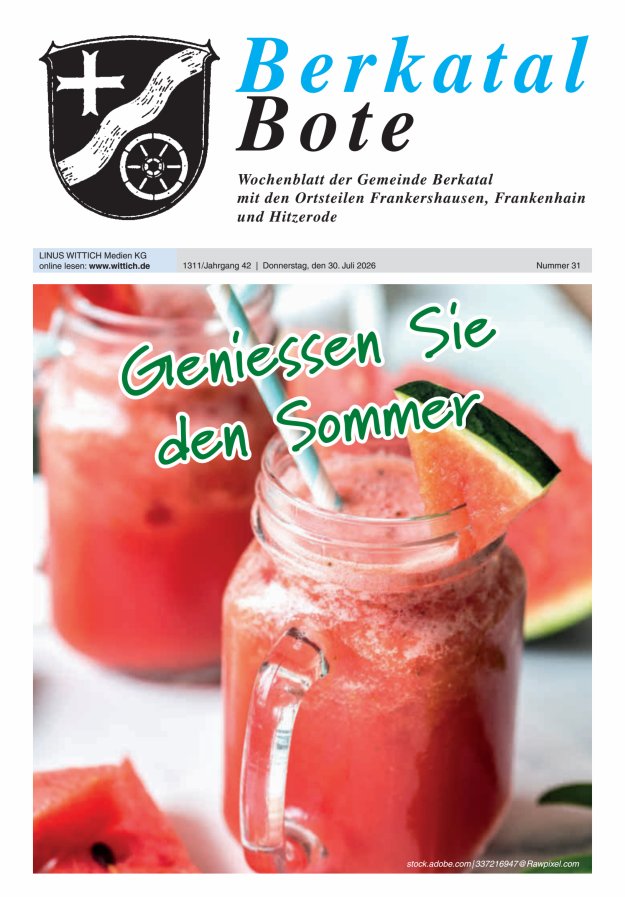 Berkatal Bote Titelblatt 31/2026