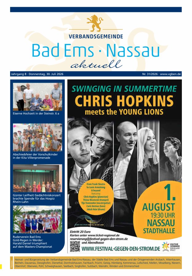 Bad Ems-Nassau aktuell Ausgabe Nassau Titelblatt 30/2026