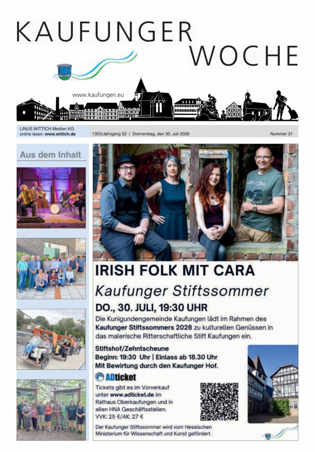 Kaufunger Woche Titelblatt 31/2026