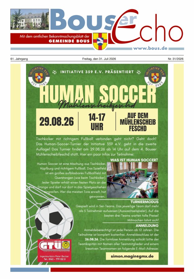 Bouser Echo Titelblatt 31/2026