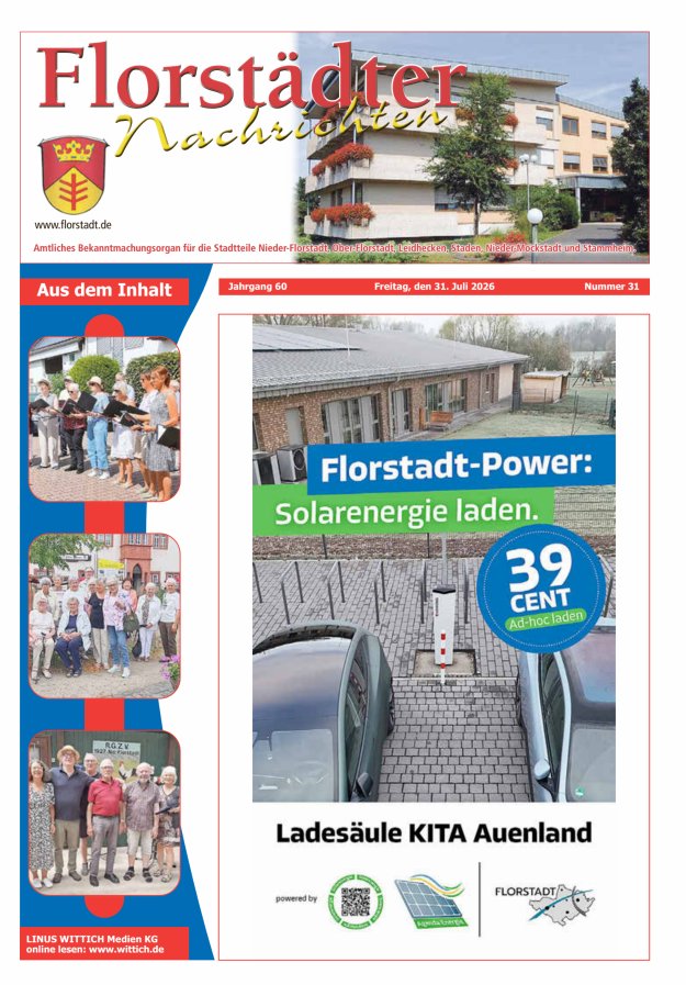 Florstädter Nachrichten Titelblatt 31/2026
