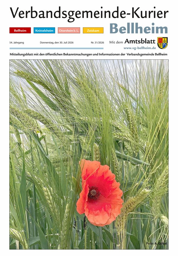 Verbandsgemeinde-Kurier Bellheim Titelblatt 31/2026