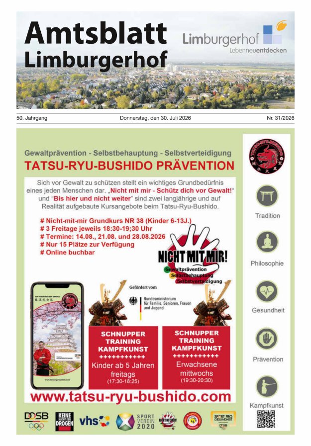 Amtsblatt Limburgerhof Titelblatt 31/2026