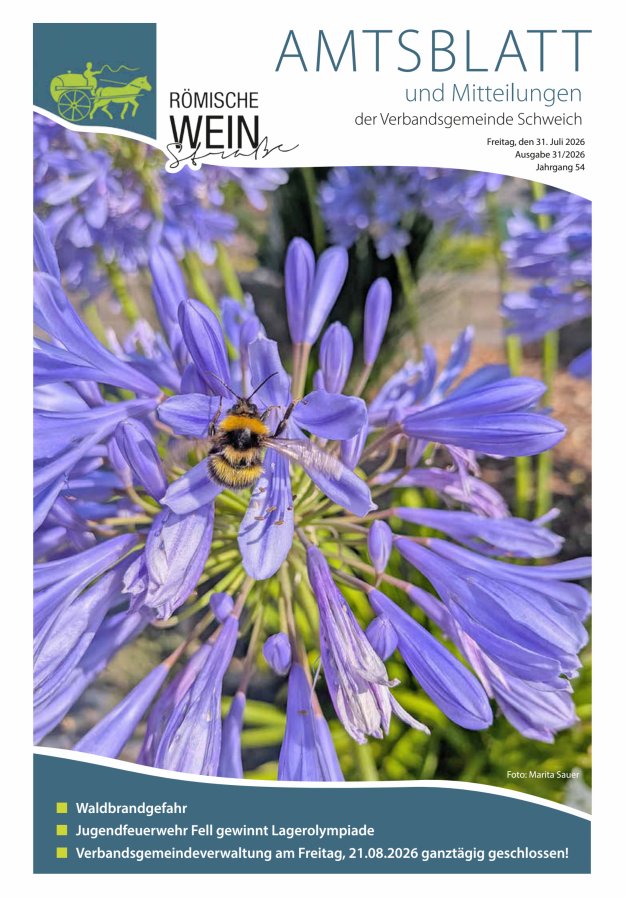 Amtsblatt VG Schweich Titelblatt 31/2026
