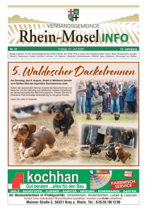 Rhein-Mosel Info Titelblatt 31/2026