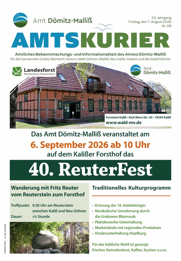 Amts-Kurier Titelblatt 08/2026