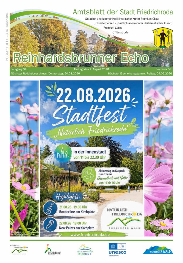 Reinhardsbrunner Echo Titelblatt 08/2026