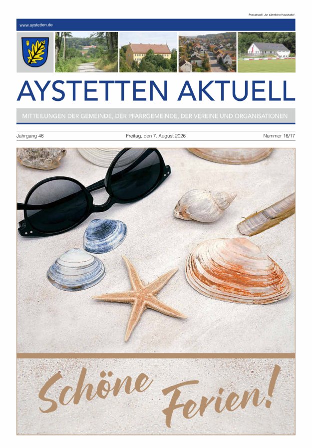 Aystetten Aktuell Wir über uns Titelblatt 16/2026
