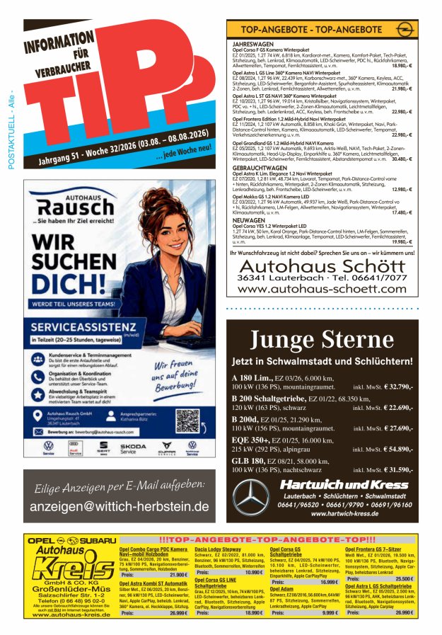 Tipp Vogelsberg Titelblatt 32/2026