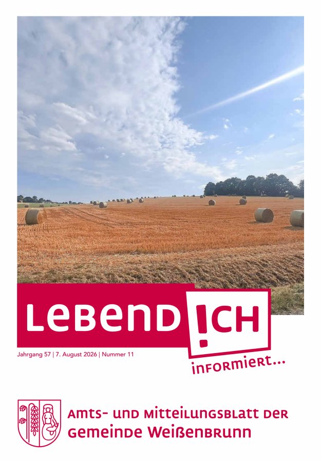 Weißenbrunner Mitteilungsblatt Titelblatt 11/2026
