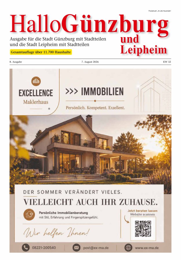 Informationen für die Bürger der Stadt Günzburg und ihrer Stadtteile Titelblatt 08/2026