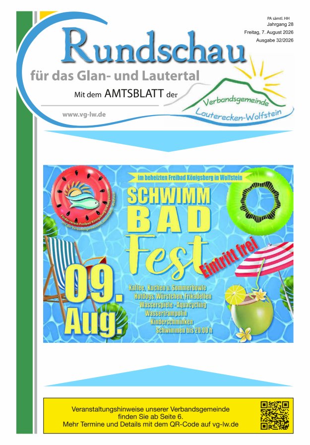Rundschau für das Glan- und Lautertal Titelblatt 32/2026