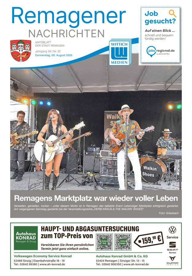 Remagener Nachrichten Titelblatt 32/2026