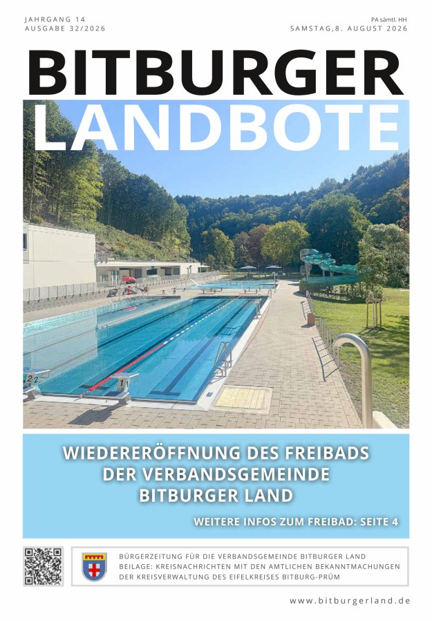 Bitburger Landbote Titelblatt 32/2026