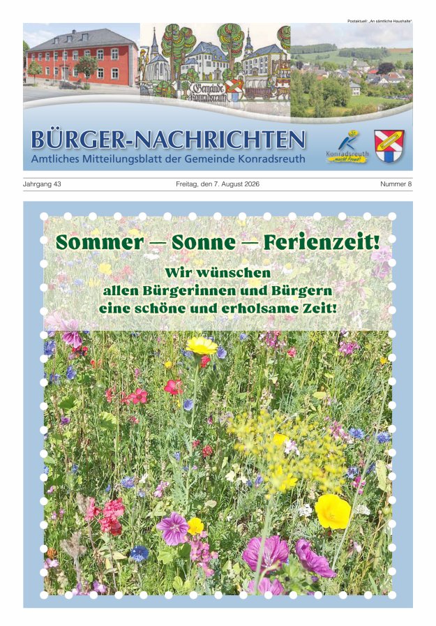 Bürger-Nachrichten Titelblatt 08/2026