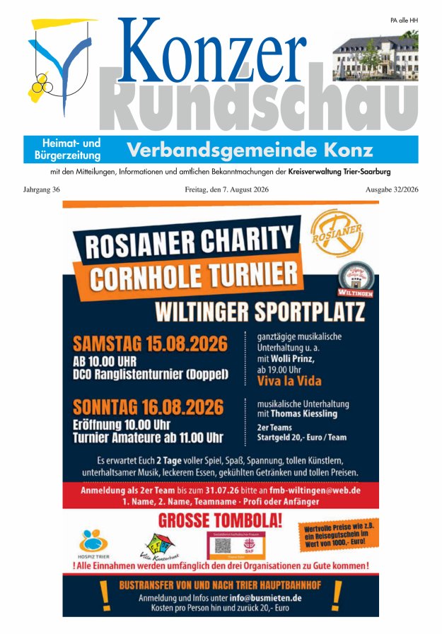 Konzer Rundschau Titelblatt 32/2026