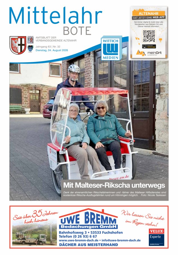 Mittelahr Bote Titelblatt 32/2026