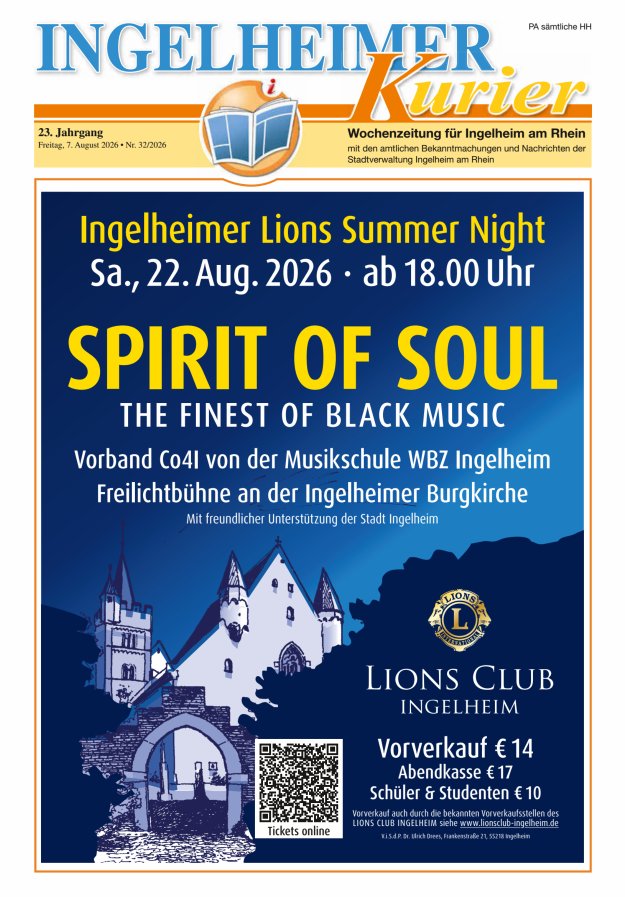 Ingelheimer Kurier Titelblatt 32/2026
