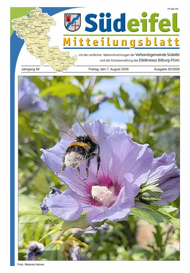 Mitteilungsblatt Südeifel Titelblatt 32/2026