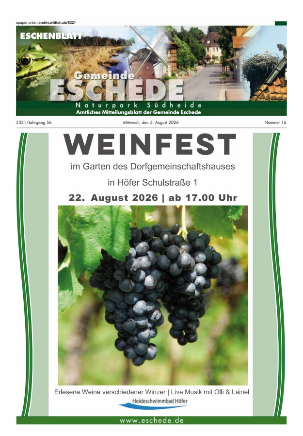 Eschenblatt Titelblatt 16/2026