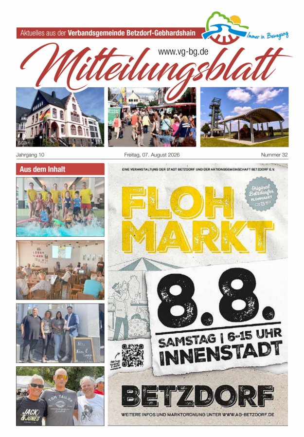 Aktuelles aus der VG Betzdorf-Gebhardshain Ausgabe Gebhardshain Titelblatt 32/2026