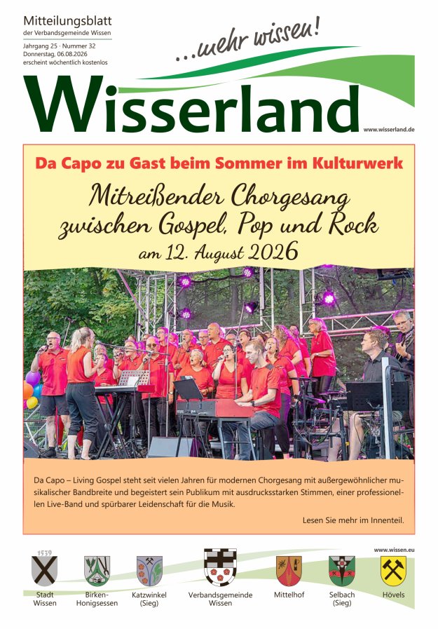 Mitteilungsblatt Wissen - Wisserland...mehr wissen! Titelblatt 32/2026